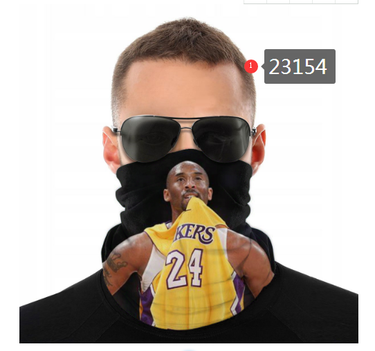 NBA 2021 Los Angeles Lakers #24 kobe bryant 23154 Dust mask with filter->nba dust mask->Sports Accessory